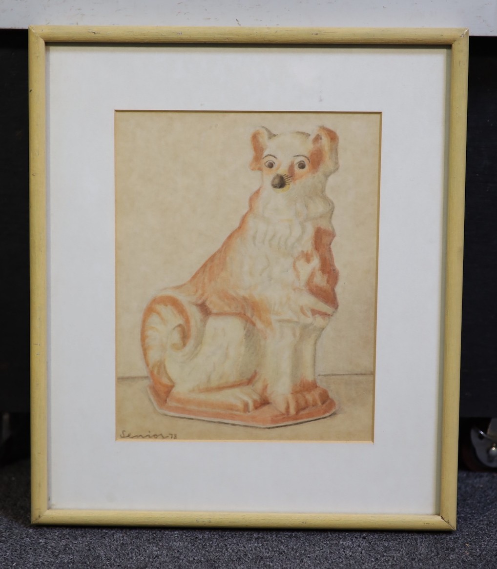 Bryan Senior (British b.1935), acrylic on paper, 'China Dog 1978', signed and dated '78, 25 x 19cm